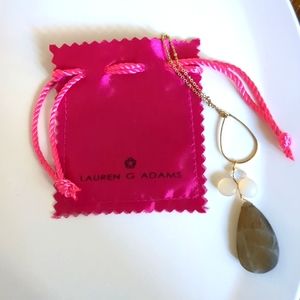 Lauren G Adams Purple Pink Stone Necklace